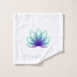 Fleur Lotus personnalisée bleu vert