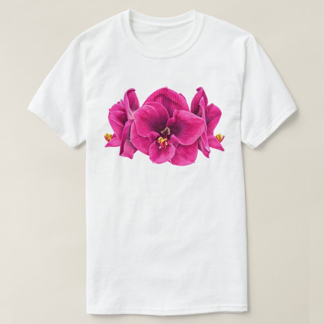 Fleur Magenta Chaud - T-shirt (Design devant)