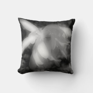 Fleur Magnolia En Coussin Noir Et Blanc