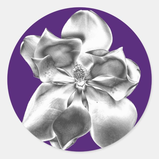 Fleur Magnolia métallique sur autocollants (Devant)