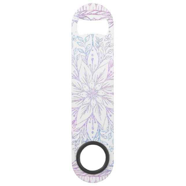 Fleur Mandala bleu rose magique (Devant)