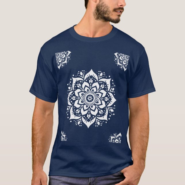 Fleur Mandala Gras - T-Shirt (Devant)