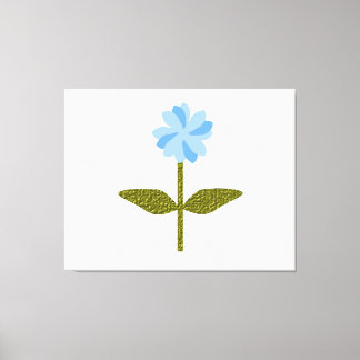 Fleur marguerite jolie toile bleue Imprimer