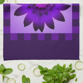 Fleur marguerite violette #2 Serviette de cuisine