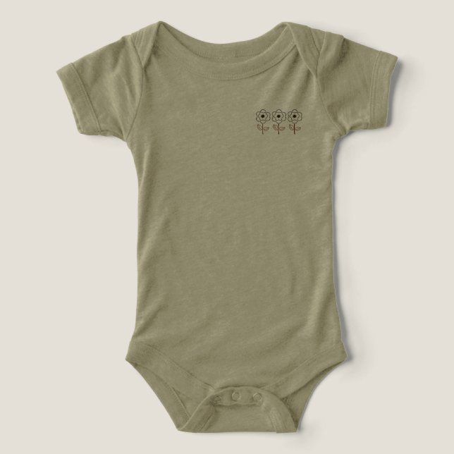 Fleur minimaliste femme printemps été  (Design Recto)