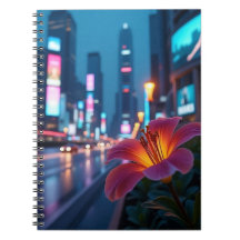 Fleur Moderne dans un Paysage Urbain - Cahier