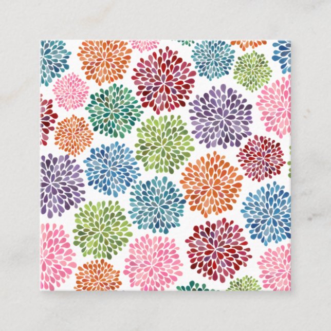 Fleur moderne Fireworks Carte de rendez-vous d'aff (Devant)