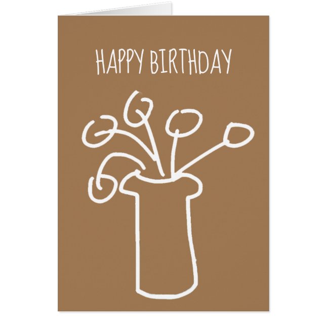 Fleur moderne simple blanc (Devant)