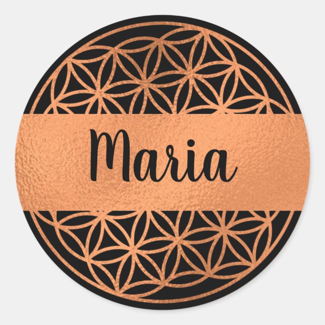 Fleur modifiable de vie autocollants de géométrie  (Devant)