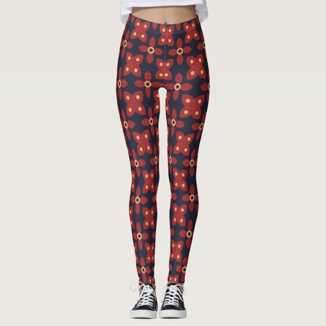 Fleur motif Belle Fleurs Leggings Premium (Devant)