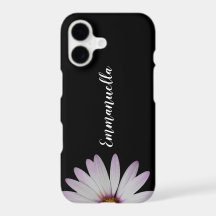 Fleur noir et blanc Nom iPhone 11 Coque