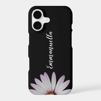 Fleur noir et blanc Nom iPhone 11 Coque