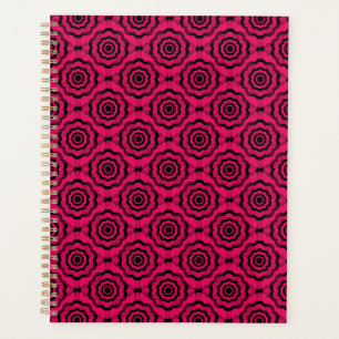 Fleur noire framboise Motif sans couture