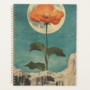 Fleur orange Lune - Charme Boho Vintage