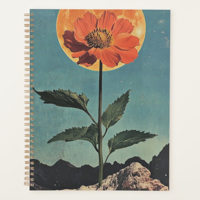 Fleur orange Lune - Charme Boho Vintage (2) (Devant)