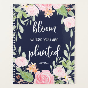 Fleur Où Vous Êtes Plantés   Typographie floral