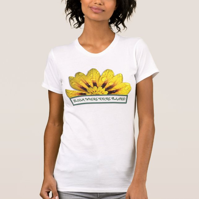 Fleur où vous êtes T-shirt planté (Devant)