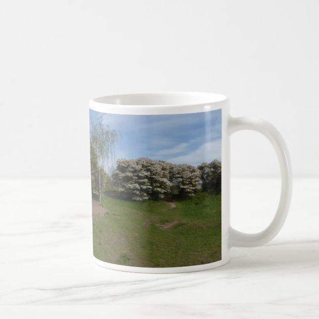 Fleur panoramique de raisin sec avec la tasse de (Droite)