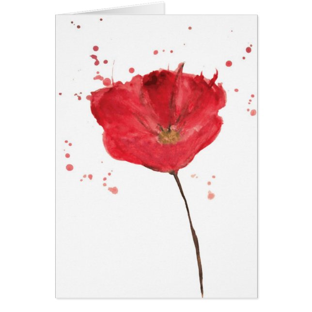 Fleur peinte 2 de pavot d'aquarelle (Devant)