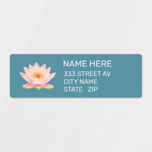Fleur personnalisée sur des étiquettes d'adresse b