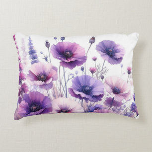 Fleur pourpre Joli Coussin d'accents floraux