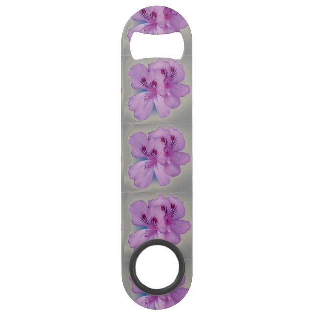 Fleur pourpre sur l'ouvreur de bouteille de (Devant)