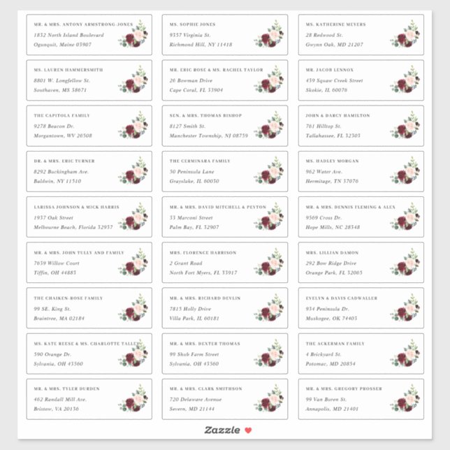 Fleur radieuse | Étiquettes de adresse individuels (Feuille)