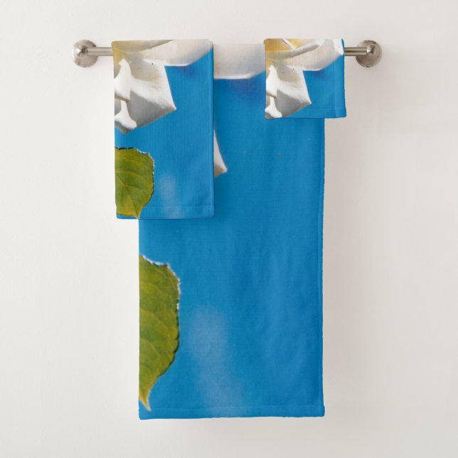 Fleur rose blanche vintage (En situation)