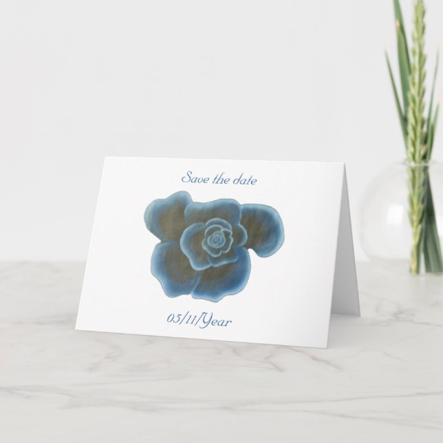 Fleur Rose Bleue, Enregistrer les cartes de date,  (Devant)