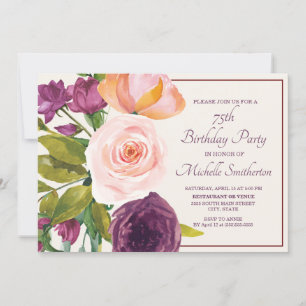 Fleur rose blush violet Crème 75e anniversaire