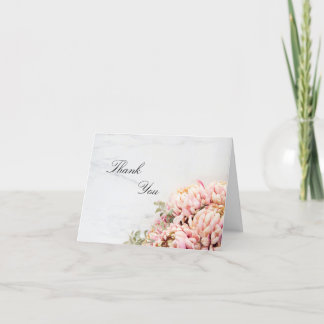 Fleur rose Carte de remerciements personnalisée