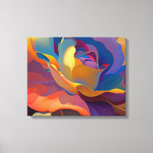 Fleur rose, couleur abstraite, impression sur dema