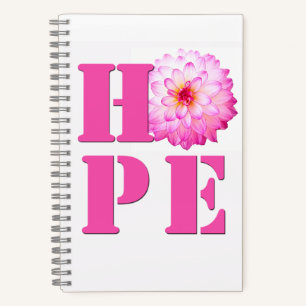 Fleur rose Dahlia photo HOPE 8x5 Carnet