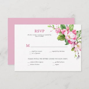 Fleur rose et blanche de pomme RSVP
