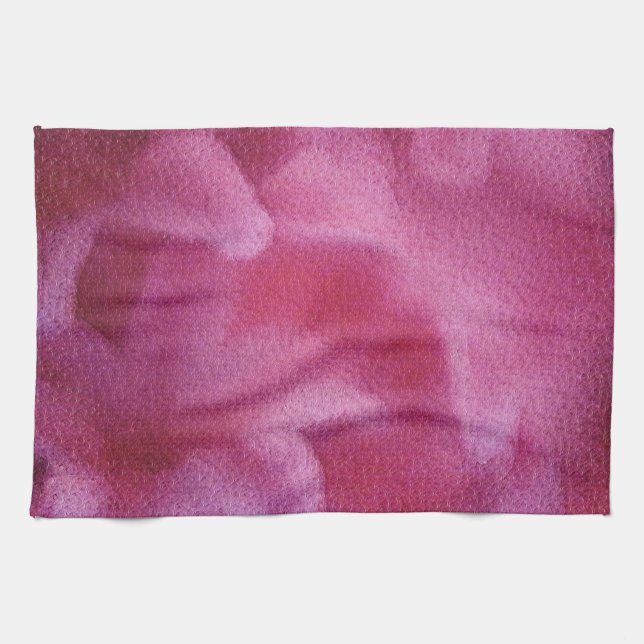 Fleur rose Lily Peinture Art Serviette de cuisine (Horizontal)
