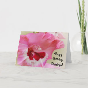Fleur rose Magenta Foi Floral Carte Anniversaire