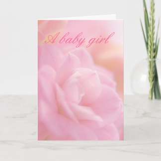 Fleur rose pastel... carte fille