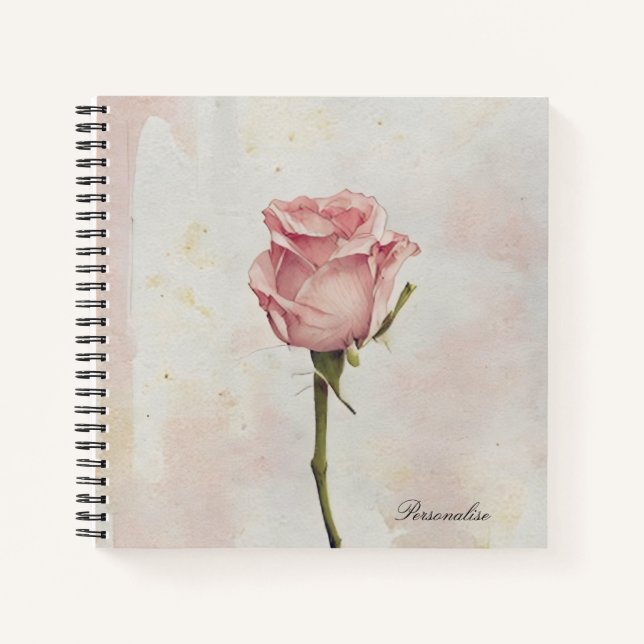 Fleur rose rose mignonne Journal photo (Devant)
