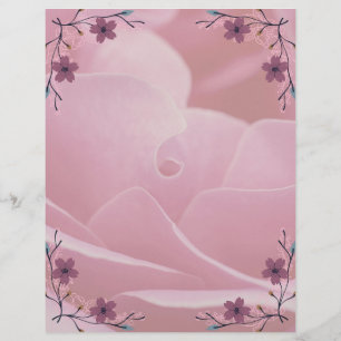 Fleur rose stationnaire