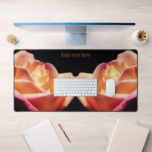 Fleur Rosebud Jaune Tinté Personnalisée (Bureau 1)
