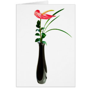 Fleur rouge d'anthure dans un vase