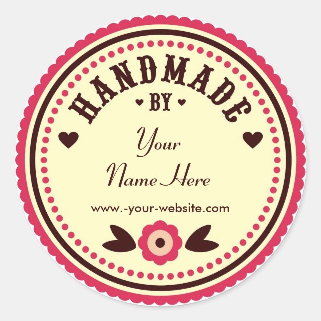 Fleur Rouge Faite À La Main Par Stickers Personnal (Devant)