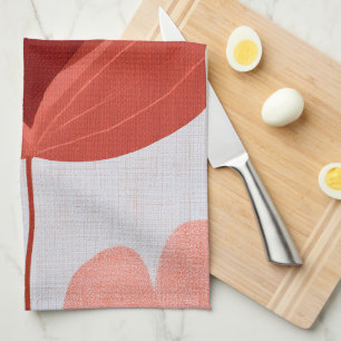 Fleur rouge Serviette de cuisine à fleurs rouges