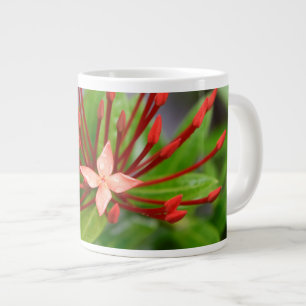 Fleur rouge tropicale Jumbo Panama café Mug Yotig