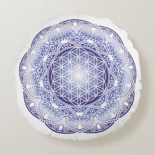 Fleur sacrée de la géométrie   du coussin   de