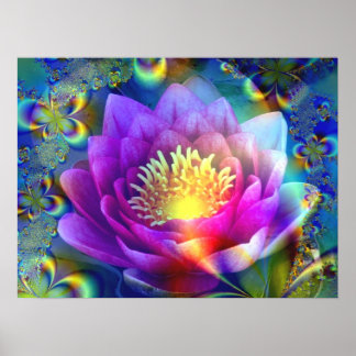 Fleur sacrée de l'amour et de la paix - Poster