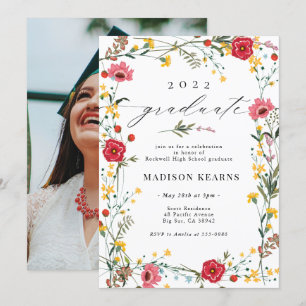 Fleur sauvage 2024 Graduation Invitation