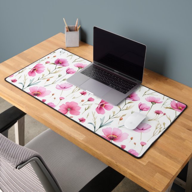 Fleur sauvage à l'aquarelle rose  (Bureau 2)