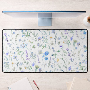 Fleur sauvage aquarelle bleu violet
