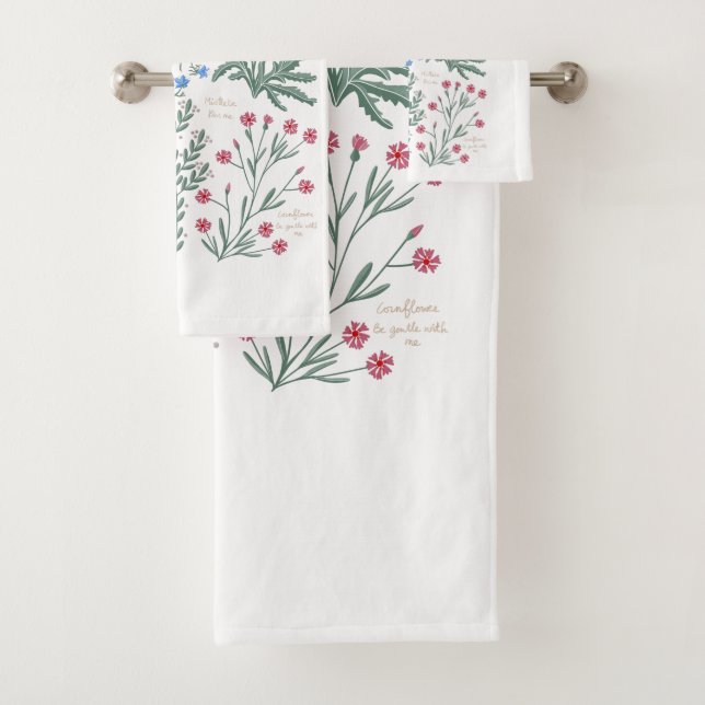 Fleur sauvage aquarelle boho vintage motif floral (En situation)